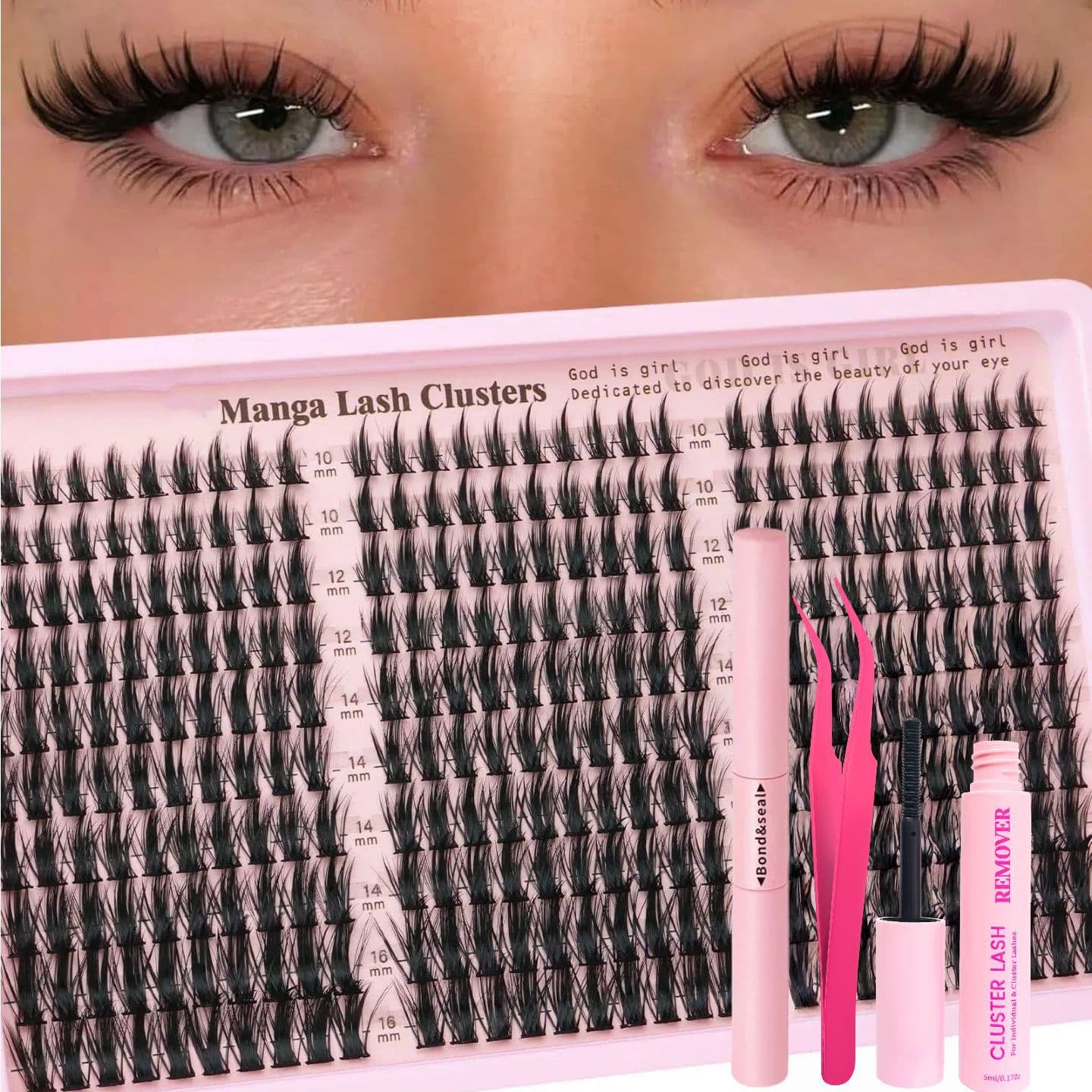 European And American 30D 40D 50D Segmented False Eyelashes Set 300 Clusters of Flower Hair Artificial Fiber for Ordinary People