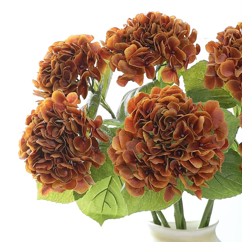 Hydrangea artificial flower 3D printing film feel hydrangea wedding wedding decoration living room decoration flower fake flower material