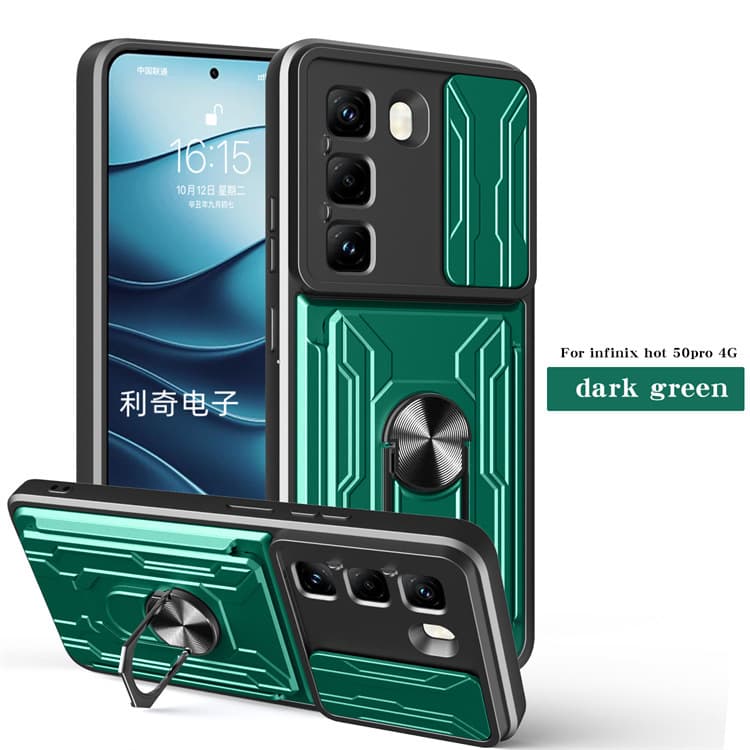 Suitable for Transsion Infinix Hot 60I Lijia Card Holder Hot 60 Ring Holder All-Inclusive Mobile Phone Case