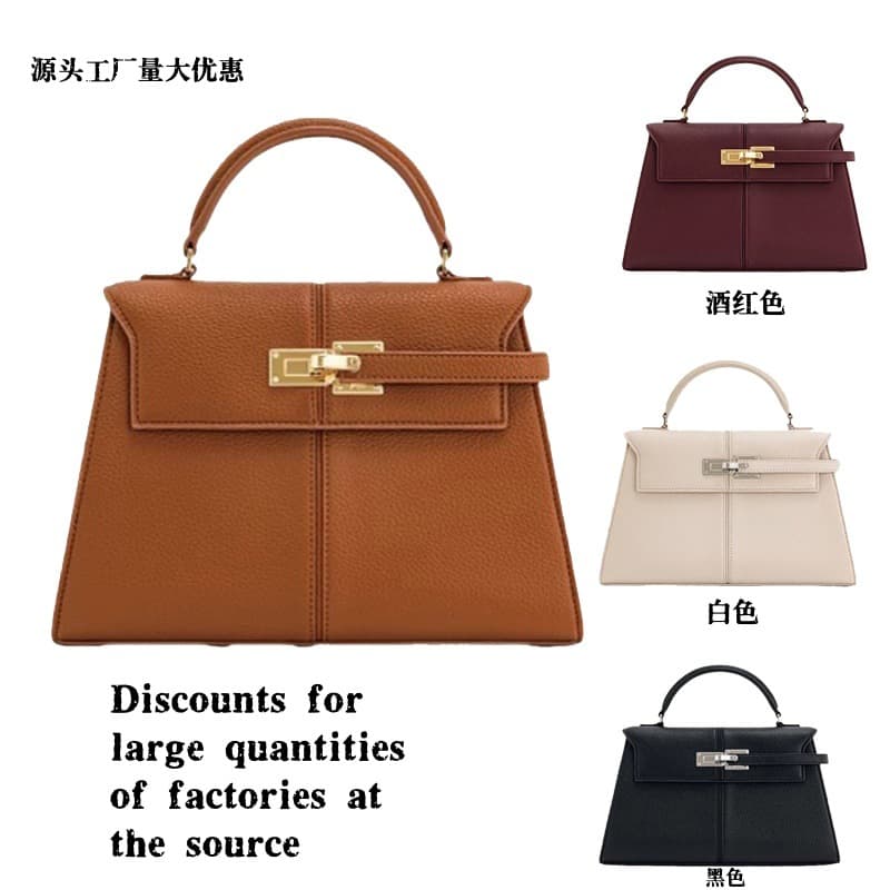 JW PEI Trapezoidal Leather Shoulder Bag Women's Handbag Square Crossbody Bag Single Strap Nylon Lining China Origin