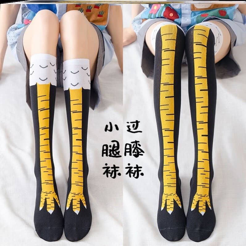 Chicken Feet Socks Funny Chicken Foot Socks TikTok Same Style Novelty Socks Valentine's Day Birthday Gift Ostrich M