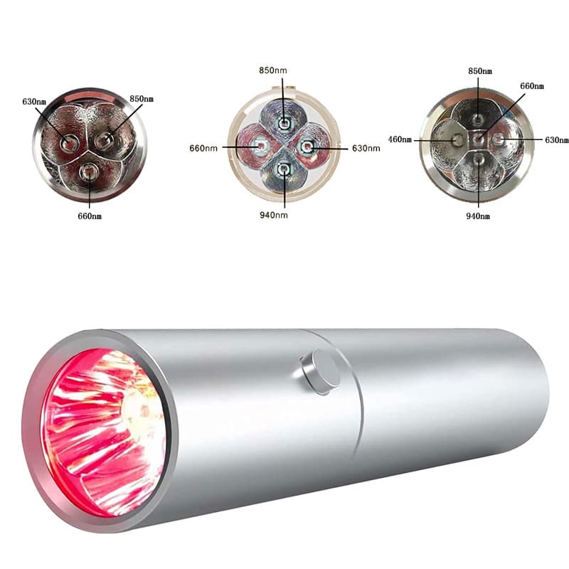 Cross-border supply hot product Amazon 3 light sources 4 light sources 5 light sources red light infrared therapy lamp portable flashlight