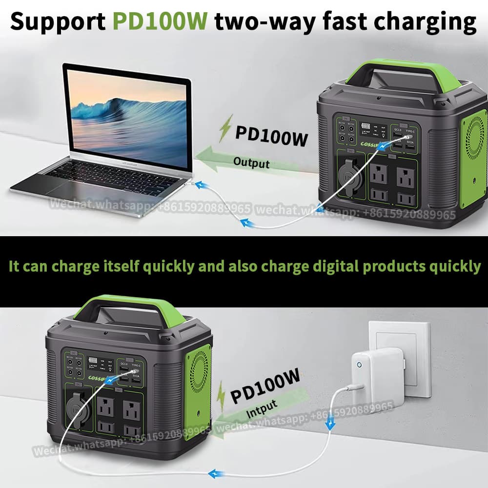 296Wh Solar Portable Power Station Battery 300W AC/DC Outdoor Power Supply UL Certified