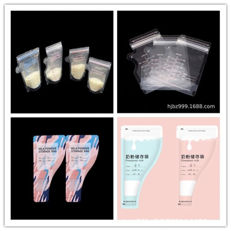 Manufacturer-produced breast milk storage bags, 250ml stand-up breast milk preservation bags, powdered milk portioning bags