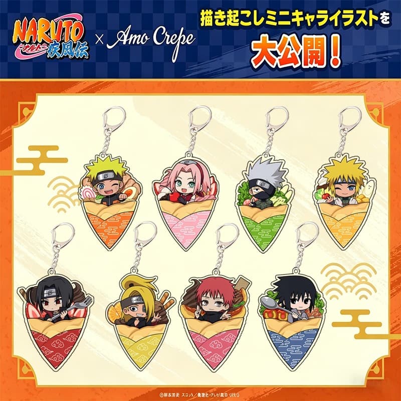 Custom Unofficial Naruto Anime Expression Double-Sided Backpack Transparent Keychain Bag Charm