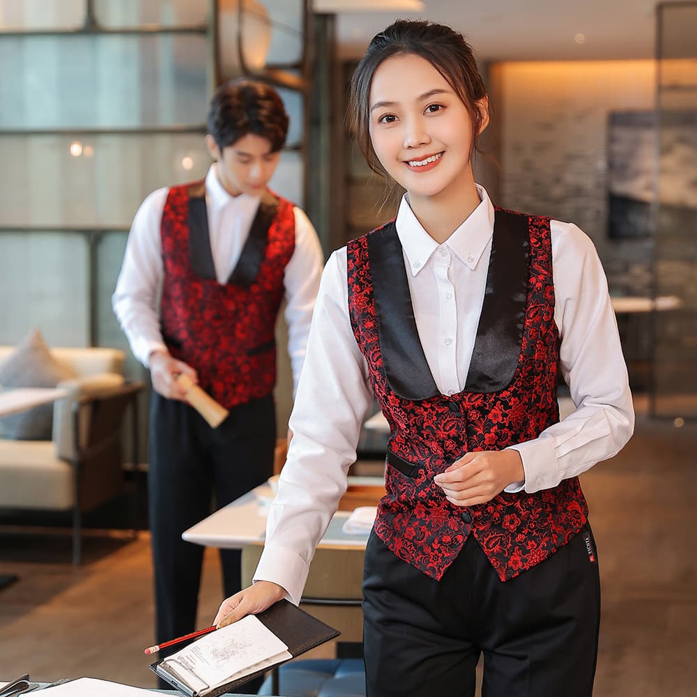 Hotel catering vest work clothes bar KTV restaurant waiter vest foreman front desk cashier work clothes uniform