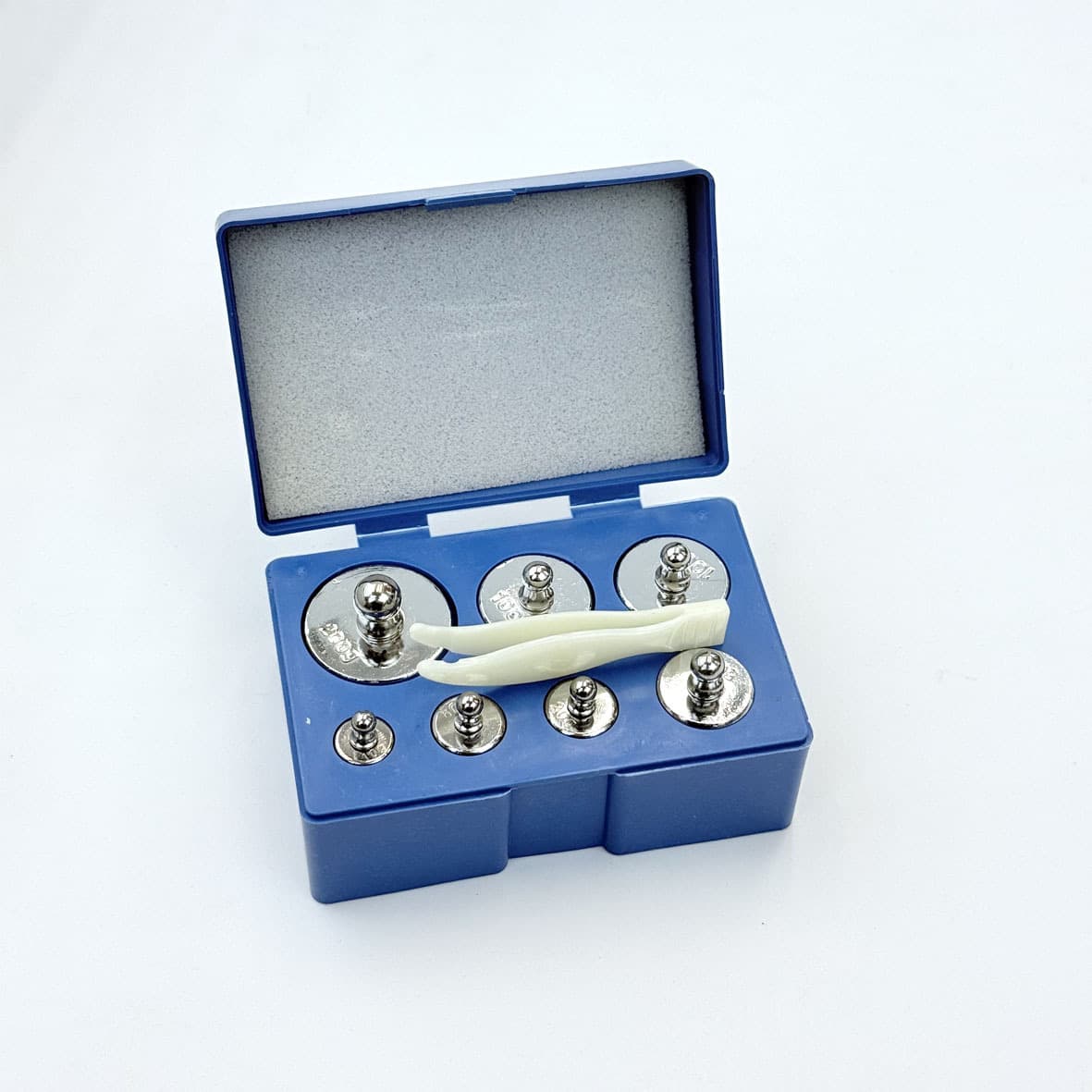 Teaching experiment weights teaching aids electronic scale calibration weight box 500g standard chrome-plated set balance weights wholesale
