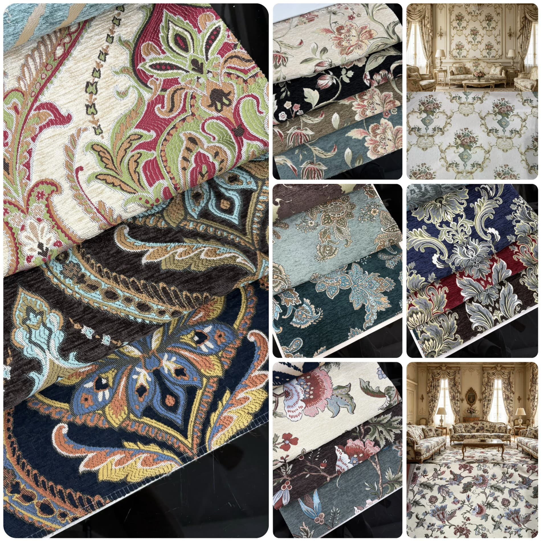 Sample Width 280cm Wide Chenille Yarn-Dyed Jacquard Curtain Fabric, Sofa Fabric, Soft Decoration