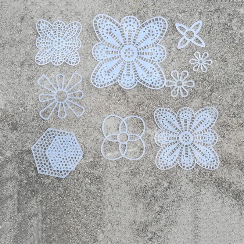 DIY Hand-Crocheted Car Seat Cushion Sofa Pad Plastic Mesh Floral Backing Board, Plum Blossom Butterfly Hexagon Piece