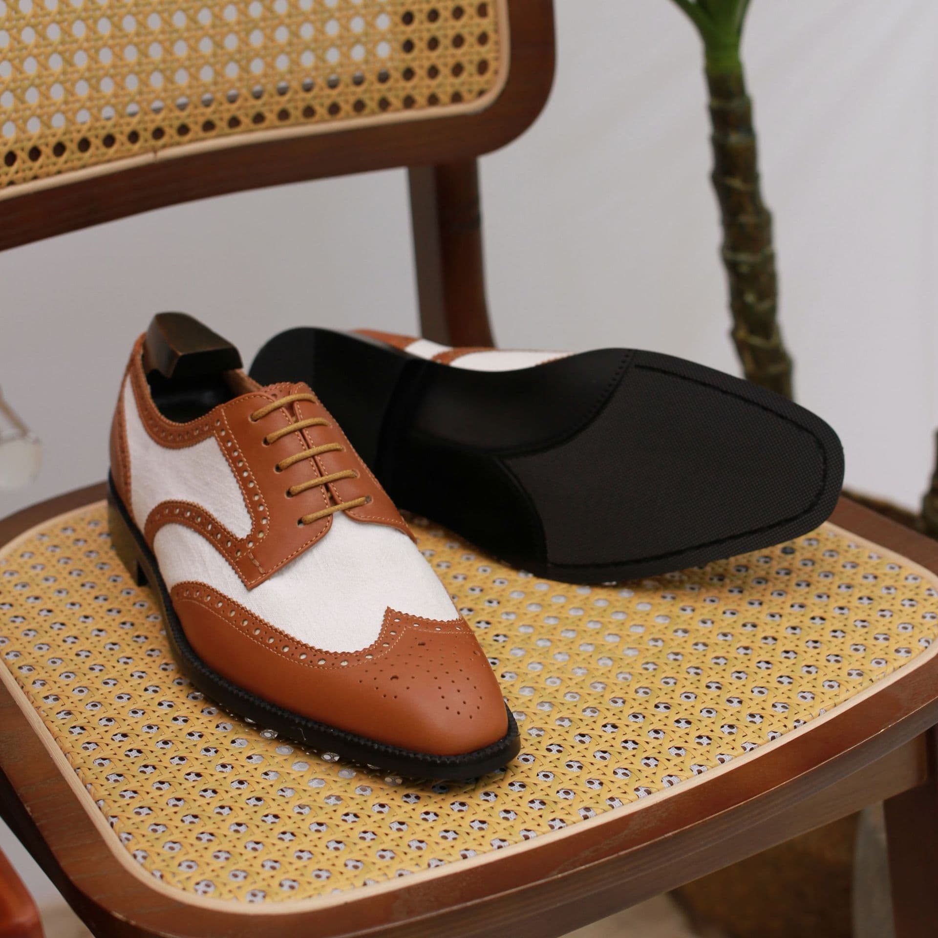 Drop Shipping British Retro Handmade Top Layer Genuine Leather Brogue Carved Heightening Derby Oxford Versatile Oxford Shoes