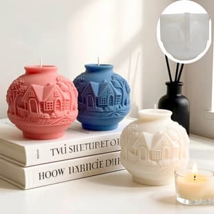 Treehouse Aromatherapy Candle Silicone Mold DIY Fairy Tale Forest Cabin 3D Architectural Candle Decoration Gift Mold