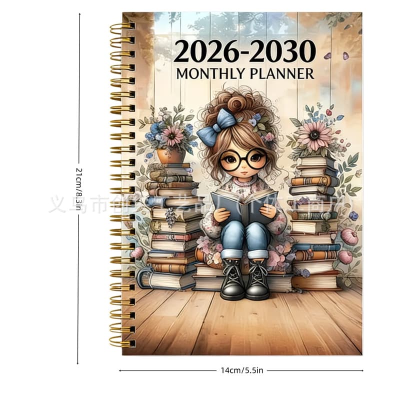 New Cross-Border Product 2026/2030 Monthly Planner, 5-Year Monthly Planning Notebook, Customizable Labeling and Drop Shipping