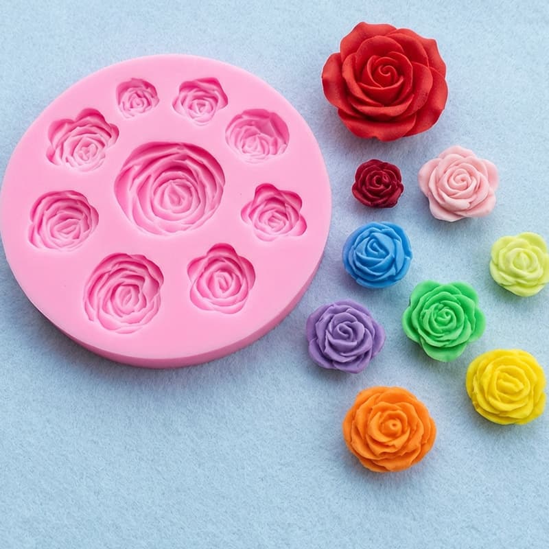Rose Silicone Fondant Cake Mold DIY Baking Decoration Tool Resin Mold Wholesale