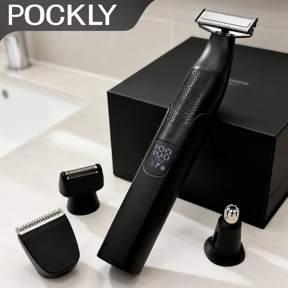 New 4-in-1 Men's Shaver Set Waterproof Multi-functional Beard Trimmer Body Hair Trimmer Nose Hair Trimmer Cross-border