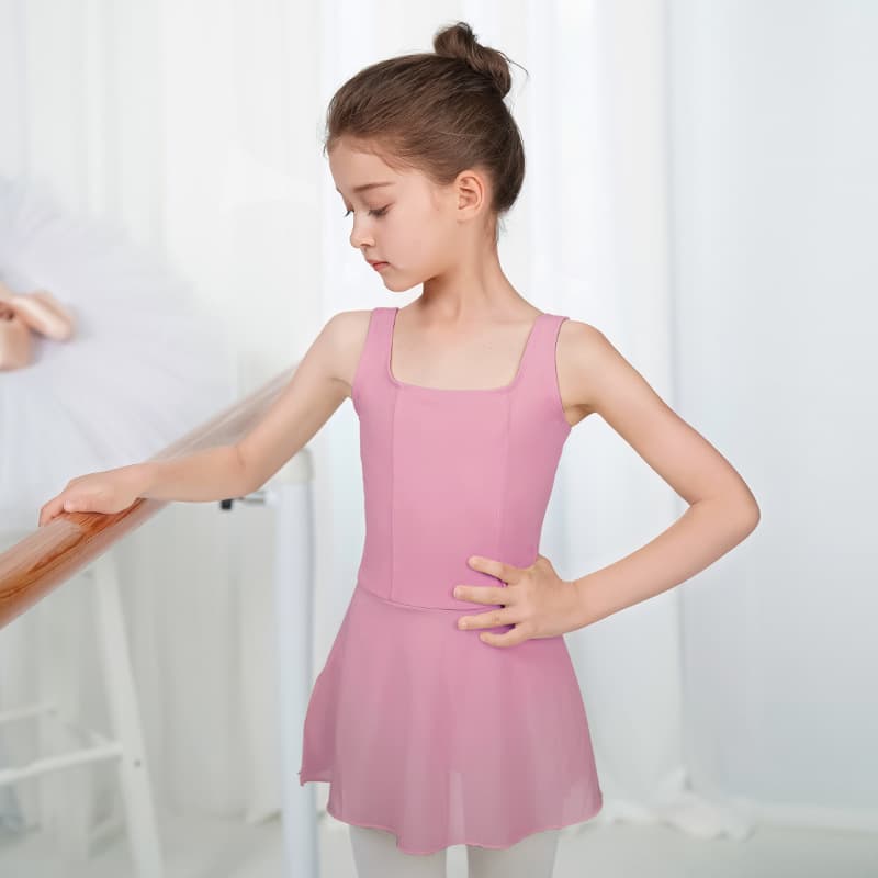 Children's Summer Dance Leotard, Camisole Chinese Dance Practice Wear, Girls' Ballet Tutu Gymnastics Leotard