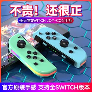 Switch Left and Right Joycon Controller RGB LED 5.2 Bluetooth Wake-up Motion Vibration Turbo