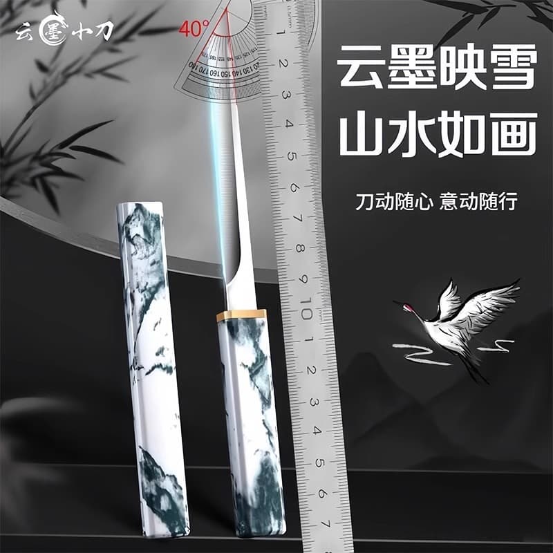 Yunmo Fruit Knife, Household Small Sharp High-Hardness Blade, Portable Mongolian Hand-Held Meat Knife, Trendy Straight Knife