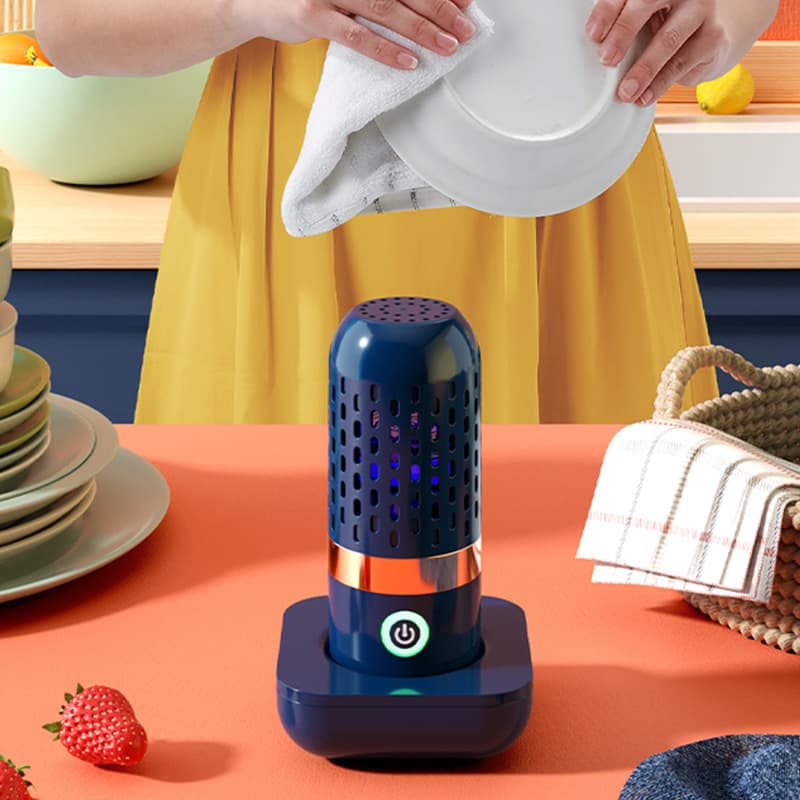 Capsule Fruit and Vegetable Washer, Home Food Purifier for Sterilization and Disinfection, Wireless Pesticide Residue Removal Cleaning Machine