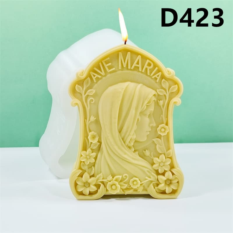 Artistic Floral Figure Relief Silicone Mold for DIY Creative Candle and Aroma Craft D423