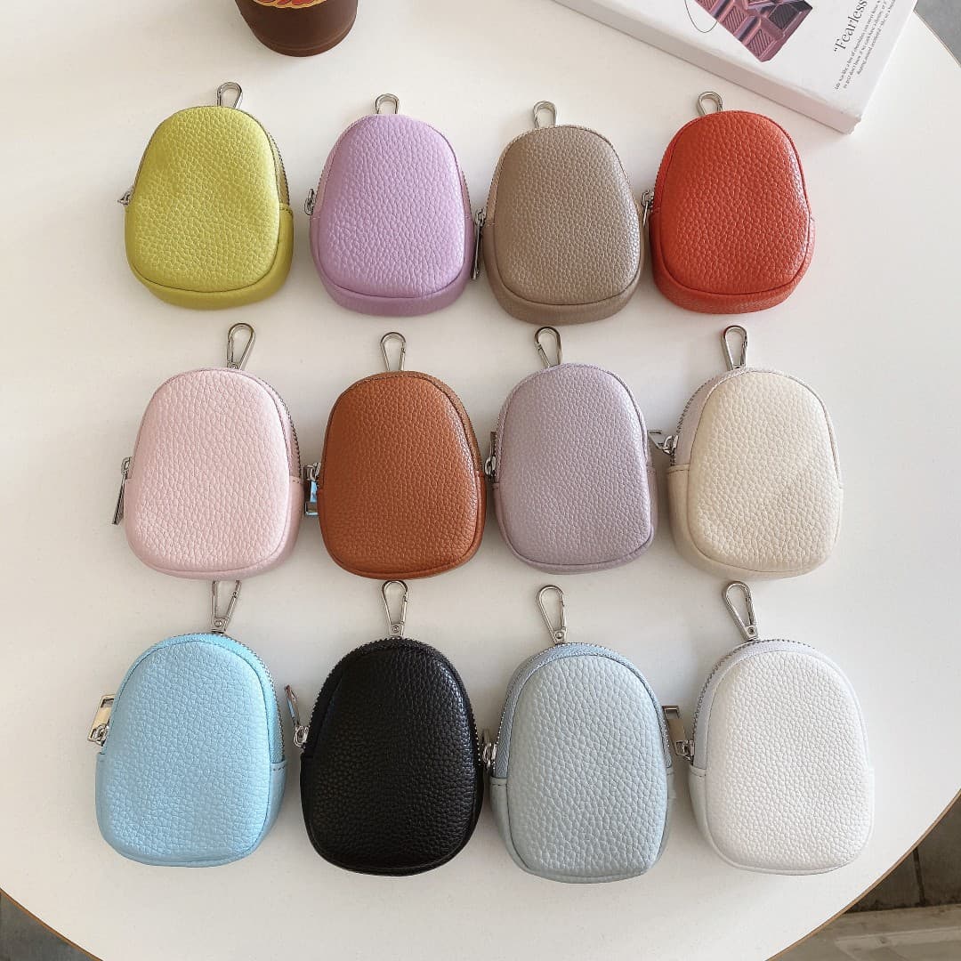 Litchi Pattern Mini Wallet Women's Lipstick Bag Key Bag Coin Purse Buckle Bluetooth Headset Bag Universal