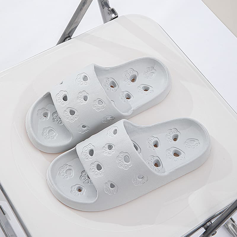 New Bathroom EVA Foam Slippers for Women, Indoor Home Shower Anti-Slip Hollow Quick-Dry Quiet Sandals for Men
