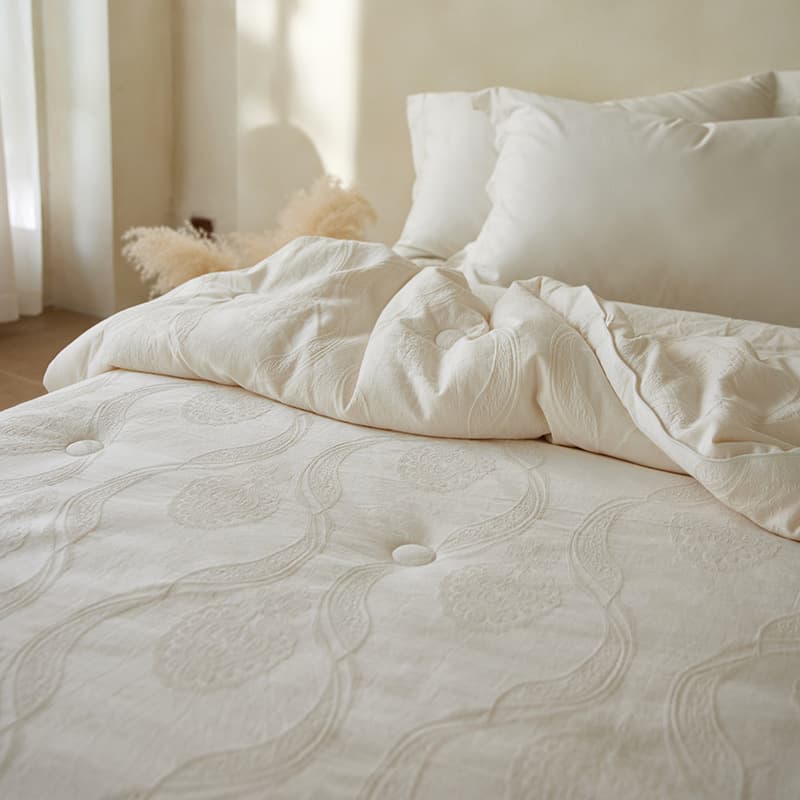 2026 New Model 55 Soybean Fiber Thick Woven Full Cotton Jacquard Soybean Quilt, Comforter Insert, Spring/Autumn Quilt, Winter Quilt