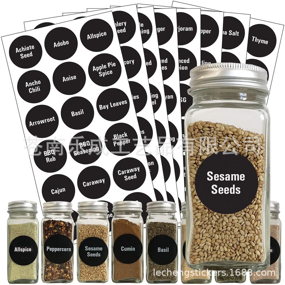 Frosted Blackboard Sticker Spice Glass Bottle Label Chalkboard Sticker PVC Adhesive Label Seal Jar Sticker DIY