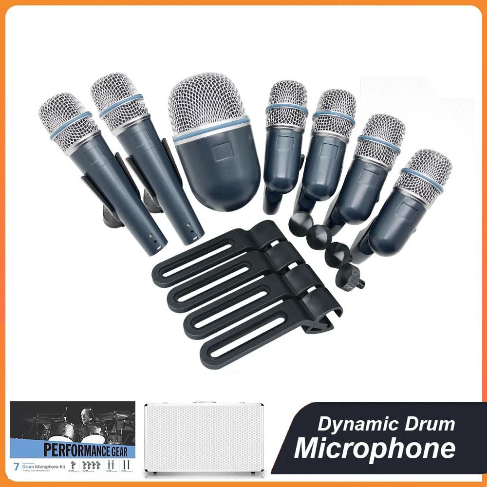 Professional Dynamic Instrument Drum Microphone Dedicated Drum Mic Band Performance Drum Microphone Set