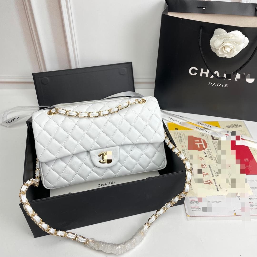 2025 New Chanel-style Diamond Quilted Chain Bag Women's Genuine Leather Shoulder Crossbody Bag Versatile Fashionable Small Square Bag