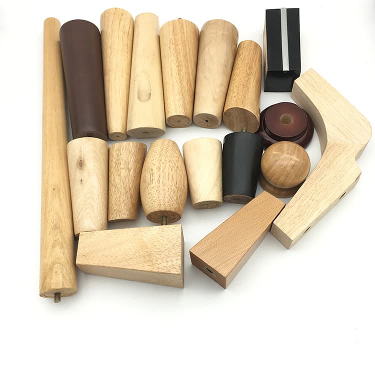 Direct Sale Rubber Wood Round Legs for Sofa, Coffee Table, Furniture Feet, Bed Legs, Table Legs, Nordic Style Round Feet