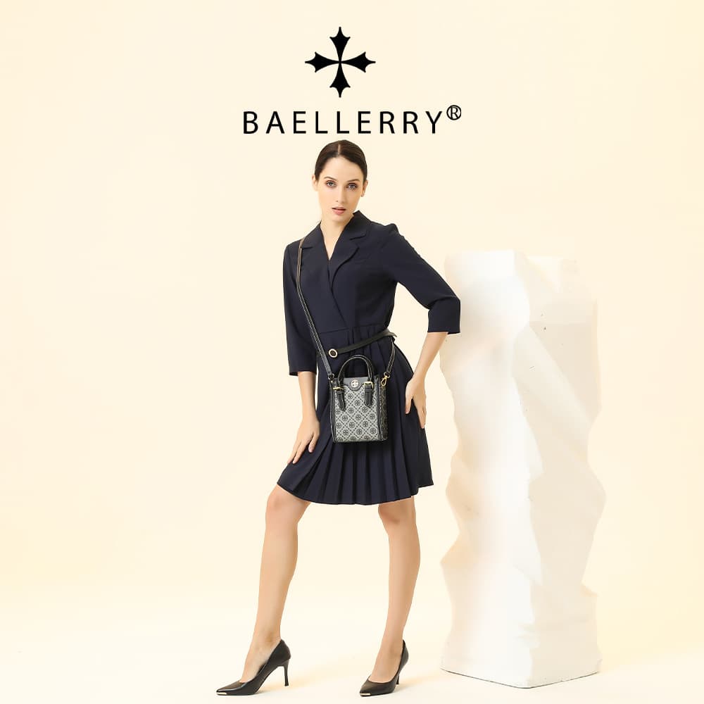 New Baellerry Cross-border Classic Pattern Shoulder Crossbody Bag Handbag Mini Versatile Tote Bag for Women