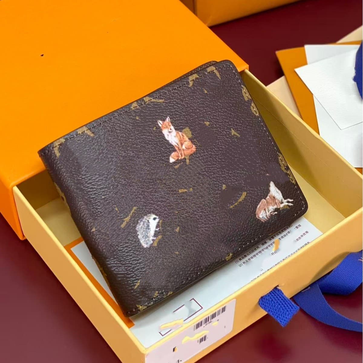 Original Premium Multiple Wallet Animal Forest Series Chip Version Bifold Wallet Cross-border Wholesale