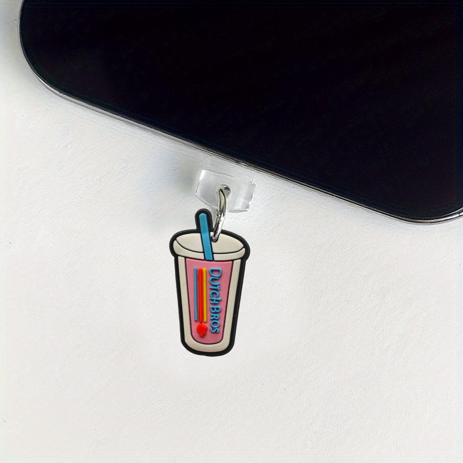 Amazon Milk Tea Phone Dust Plug Shein Cross-border Hot Selling Tail Plug Hanging Decoration Portable Creative Cartoon