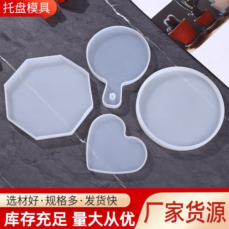 Heart-shaped Round Square Drip Mold Self-made Easy-to-demold Tray Molds Diy Craft Supplies