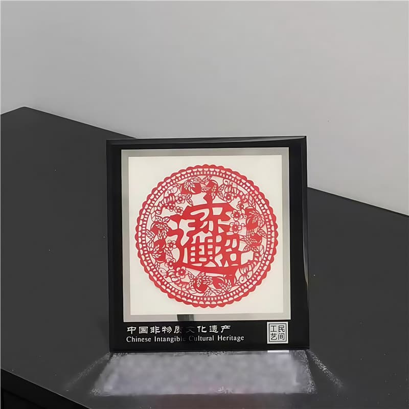 Chinese Style Window Paper-cut Frame Decoration Fu Character Desktop Spring Festival Decoration
