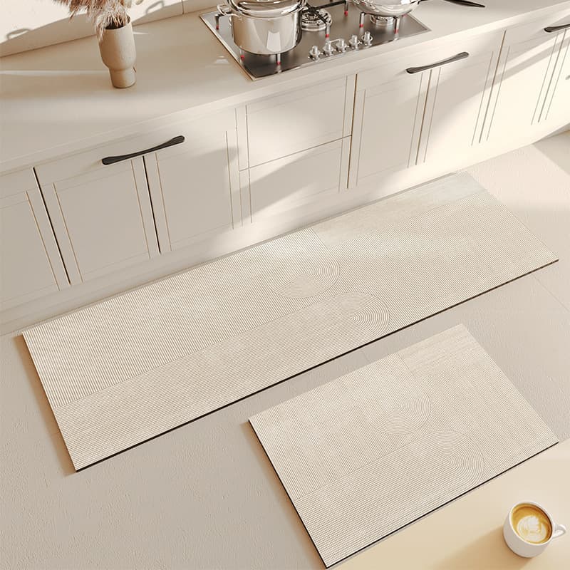 Special kitchen floor mats, household water- and oil-absorbing restaurant floor mats, simple wind-resistant anti-slip soft diatom mud floor mats that can be cut