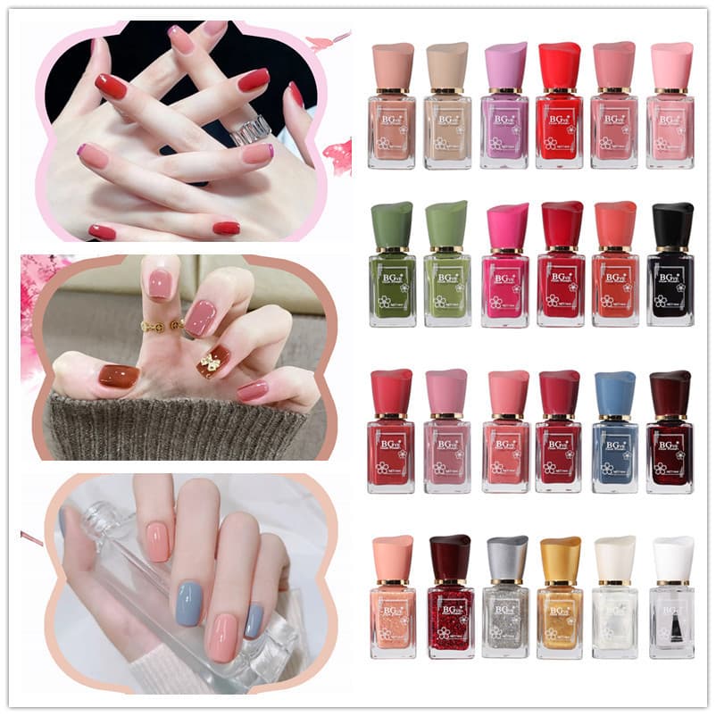 Spring and Summer Whitening Nail Polish, Non-Peelable, No UV Lamp Needed, Long-Lasting Wine Red and Sweet Pink, 36 Colors, Oily Nail Polish, Factory Wholesale Manicure