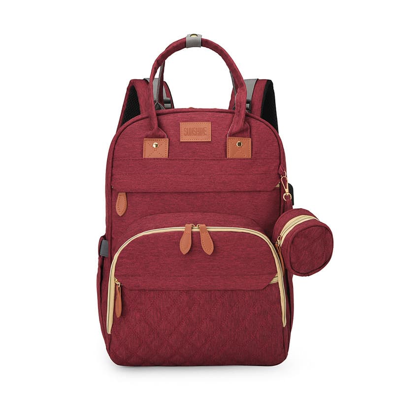 Large Capacity Mommy Bag Multifunctional Maternity Organizer with Insulated Bottle Pocket Portable Diaper Backpack