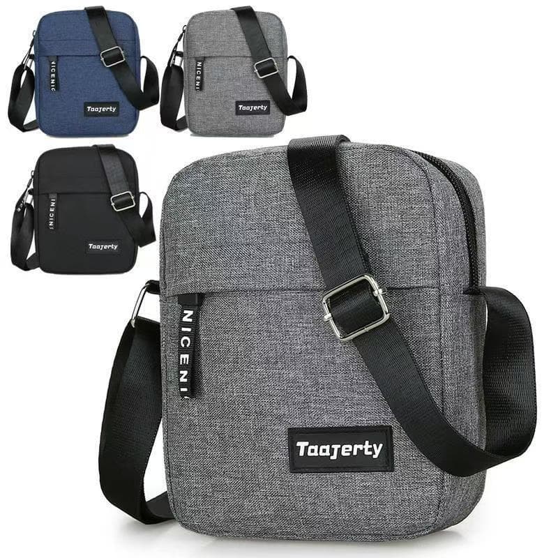 Men's Lightweight Bag Export Solid Color Shoulder Bag Korean Style Casual Travel Simple Light Business Briefcase Crossbody Bag