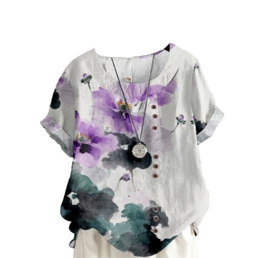 European and American Cross-Border E-Commerce Hot Selling Beach Women's Short-Sleeved Shirts 3D Digital Printing T-Shirts Short-Sleeved T-Shirt Factory