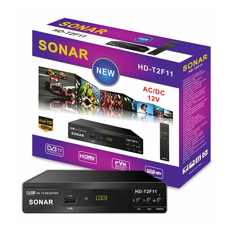 Factory direct price TV set-top box SONAR HD DVB - T2F11 Kenya and other DVB-T2 digital receiver