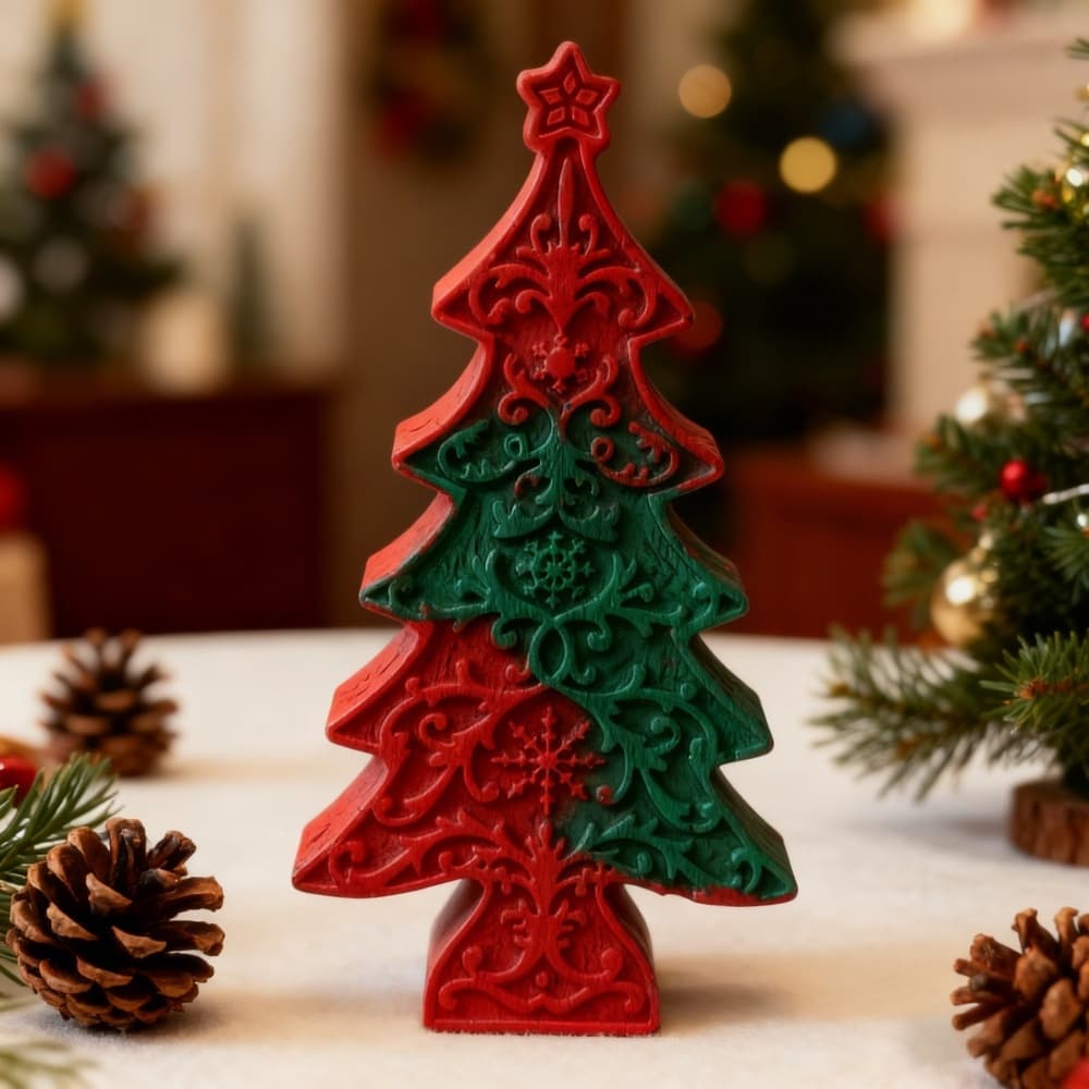 S2292 Christmas Tree Ornament Decoration Cement Gypsum Mold DIY Silicone Mold