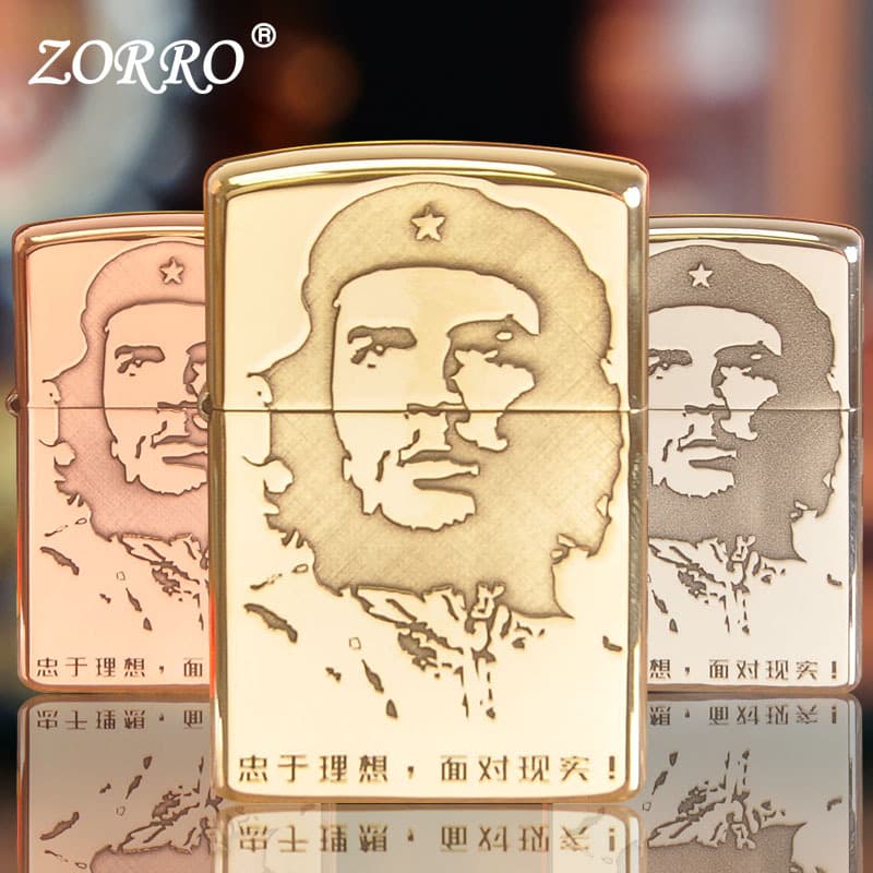ZORRO Genuine Guwara Original Copper White Copper Purple Copper Deep Engraved Kerosene Windproof Lighter Creative Gift