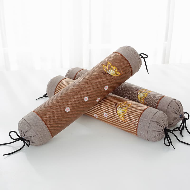 Summer Home Use Sleeping Integrated Pillow, Detachable Neck Support Pillow, Simple Style Inflatable Mugwort Pillow