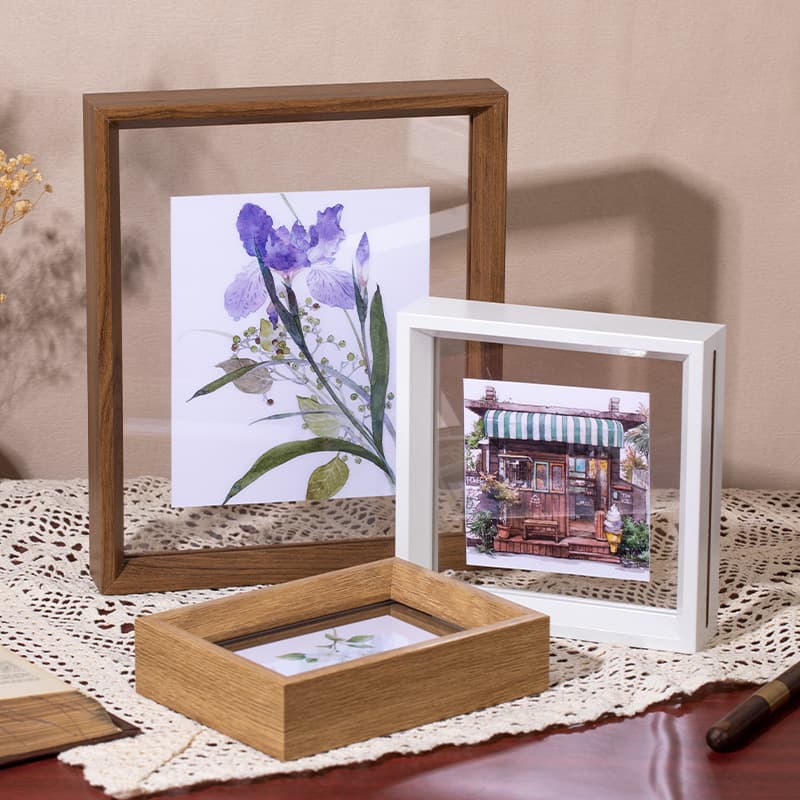 Cross-border double-sided transparent photo frame empty frame table wholesale European frame density board photo frame 6 inch photo frame diy picture frame