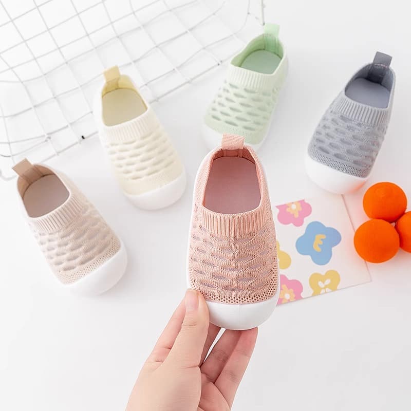 Baby Walking Shoes Soft Sole Mesh Breathable Spring Summer Non-Slip Infant 6 Months-1 Year Toddler Socks Shoes
