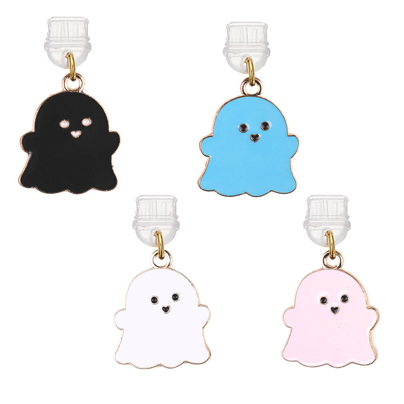 Ghost Colored Alloy Phone Dust Plug Pendant Cover Protector Charging Port Plug Pendant for Multiple Models
