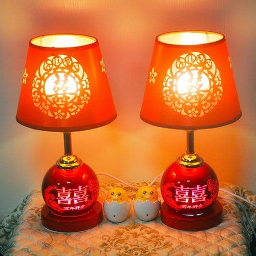 Wedding table lamp bedroom wedding ever-beautiful lamp creative spherical glass LED dual-purpose night light wedding ever-beautiful lamp