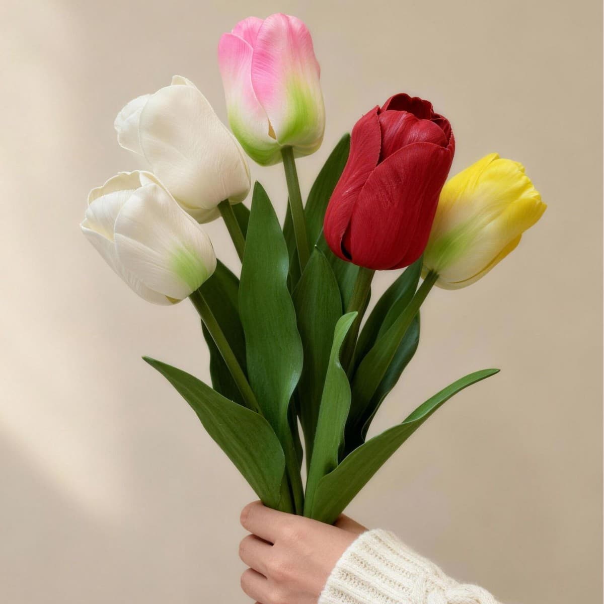 Large Artificial Tulip Flowers Eva Fake Flowers Home Dining Table Decoration Wedding Event Floral Arrangement Cross-Border Wholesale