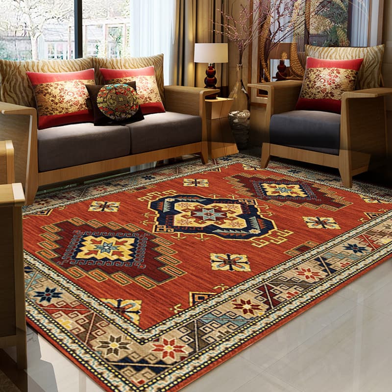 Retro Turkish Persian carpet living room bohemian ethnic style full carpet home study carpet thickened